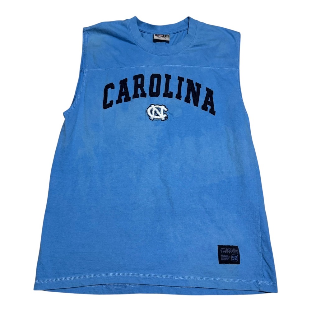 2000s Colosseum Athletics North Carolina UNC Blue Tank Top‎ Men's Medium FLAWS